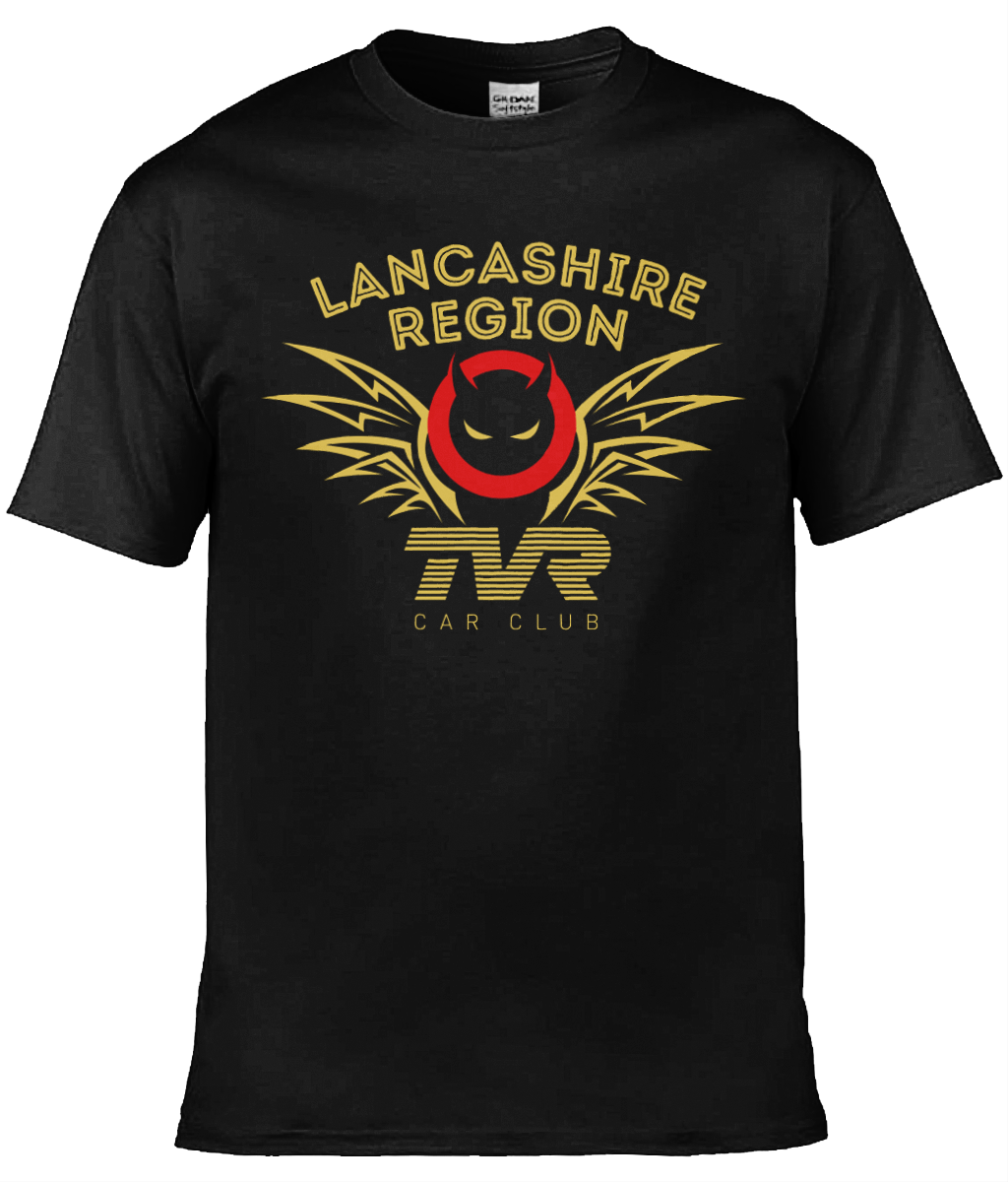 TVRCC T-shirt - &#39;YOUR REGION&#39; Devil Wings, Colour: Black