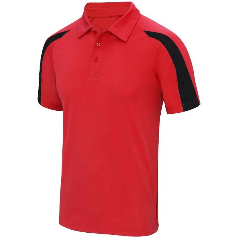 SALE - Mens Just Cool Polo Shirt (Red &amp; Black Only)