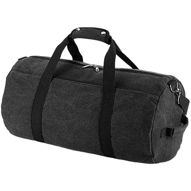 Smaller Vintage Canvas Barrel Bag
