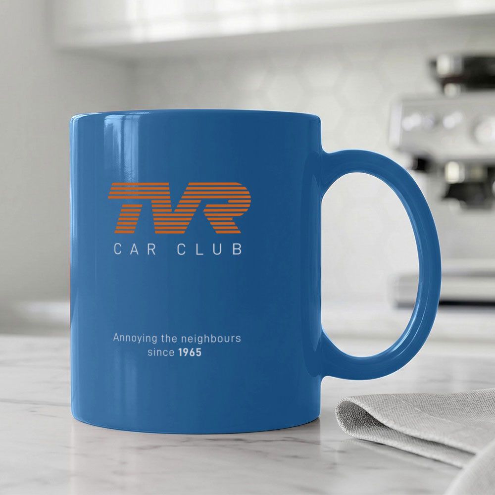 TVRCC 'Annoying the Neighbours' Blue Ceramic Mug