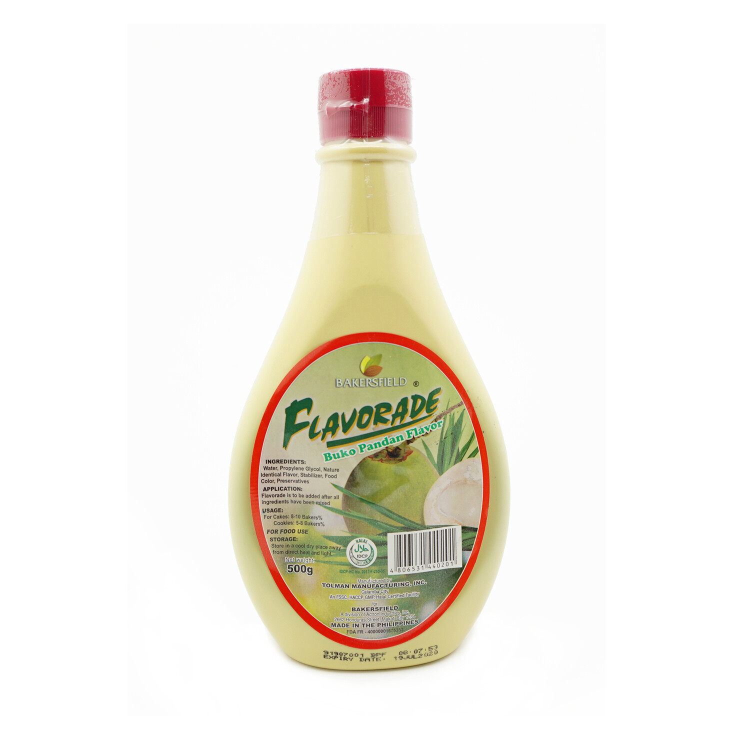 BAKERSFIELD FLAVORADE BUKO PANDAN 500g