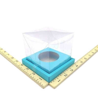 CUPCAKE BOX AQUA BLUE 20&#39;s