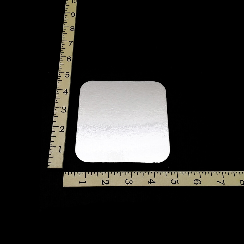 PREMIUM SILVER 4½&quot; X 4½&quot; CAKE BOARD