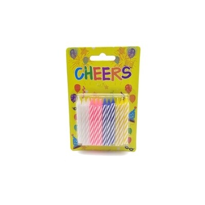CHEERS CANDLE SMALL ASSORTED 24&#39;s