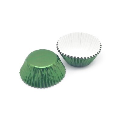 FOIL BAKING CUPS 3oz GREEN 100&#39;s