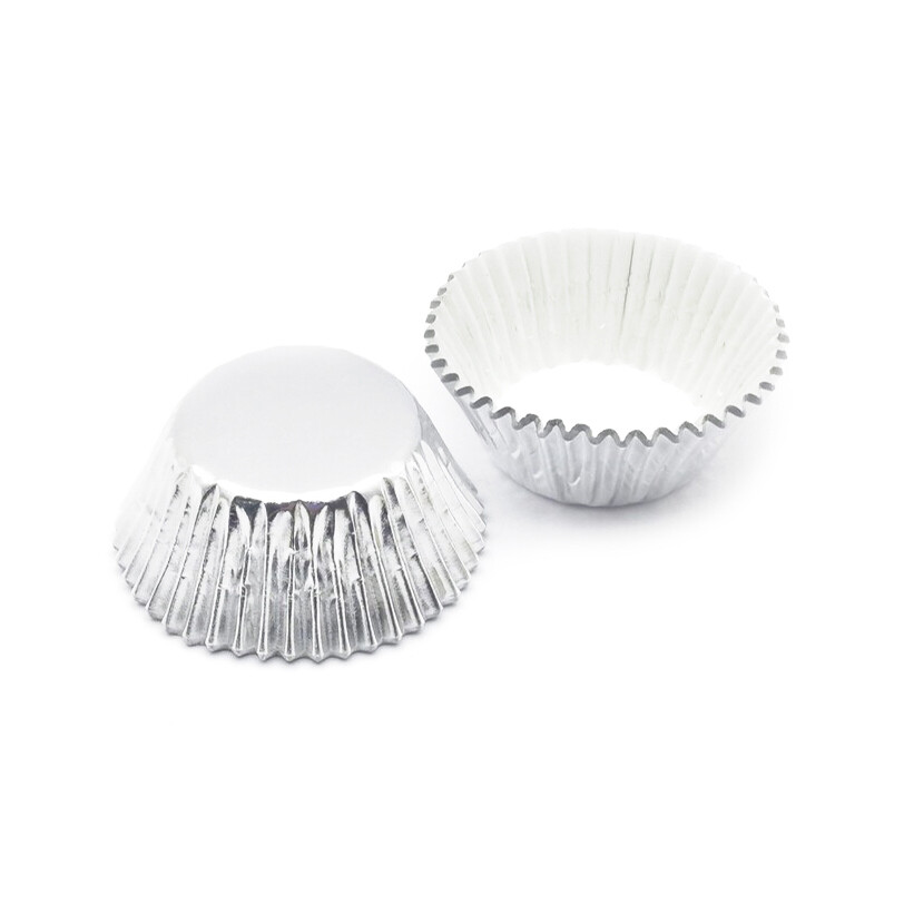FOIL BAKING CUPS 3oz SILVER 100&#39;s