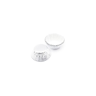 FOIL BAKING CUPS ¾oz SILVER 100&#39;s