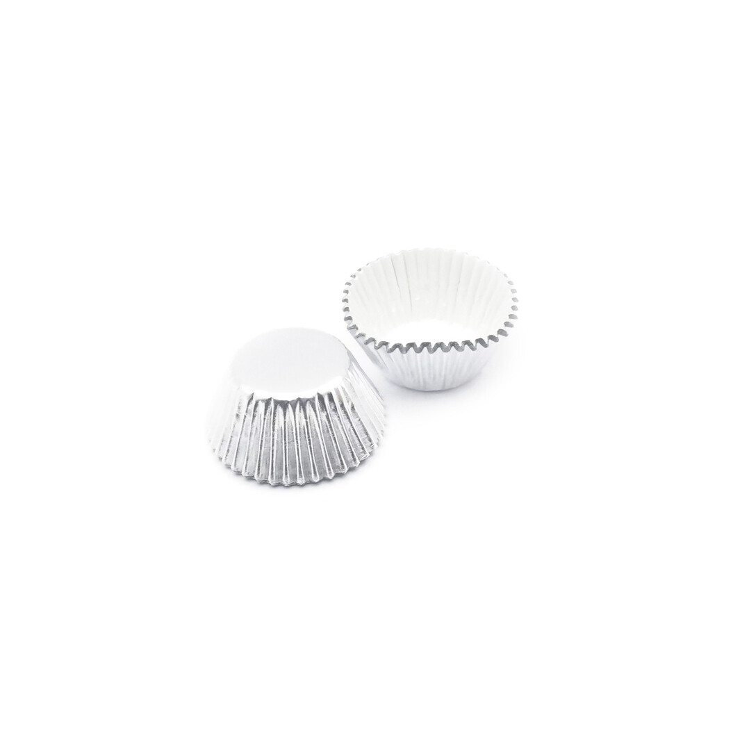 FOIL BAKING CUPS 1oz SILVER 100&#39;s