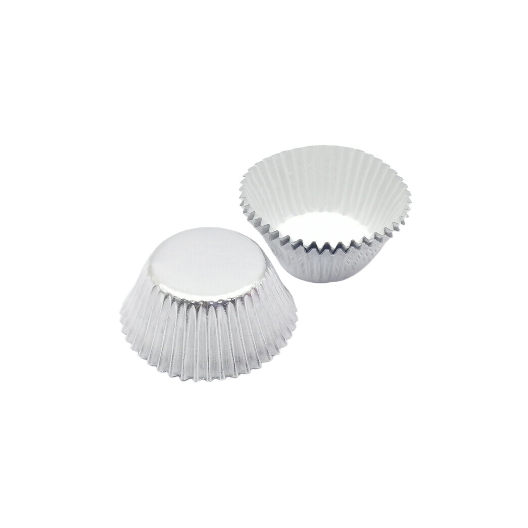 FOIL BAKING CUPS 2oz SILVER 100&#39;s