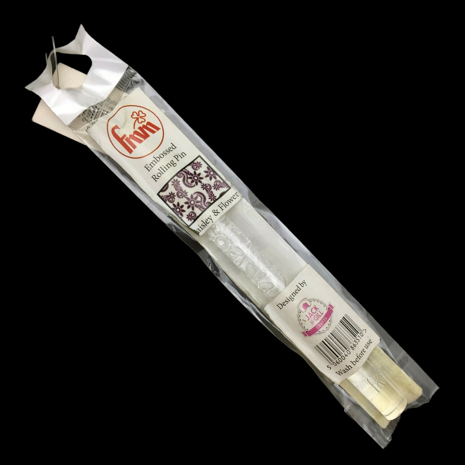 SL088 EMBOSSING ROLLING PINS PAISLEY &amp; FLOWER (PINPAISFLO)