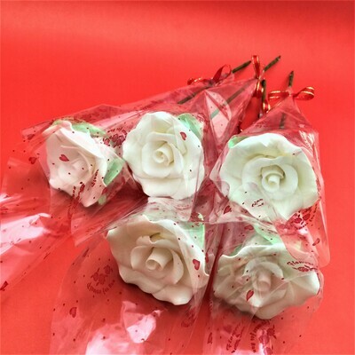 SL0241 VALENTINE ROSE WHITE SMALL 1PC