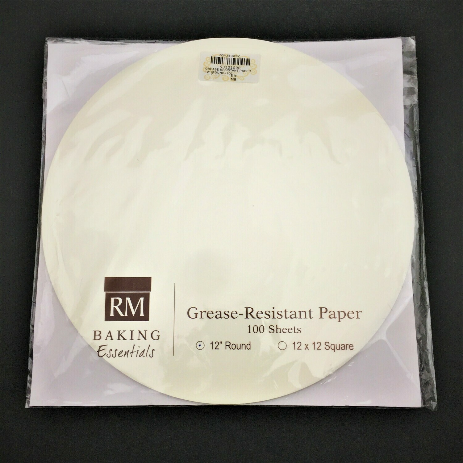 GREASE RESISTANT PAPER 12&quot; (ROUND) 100&#39;s