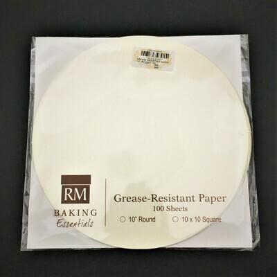 GREASE RESISTANT PAPER 10&quot; (ROUND) 100&#39;s