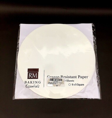 GREASE RESISTANT PAPER 9&quot; (ROUND) 100&#39;s