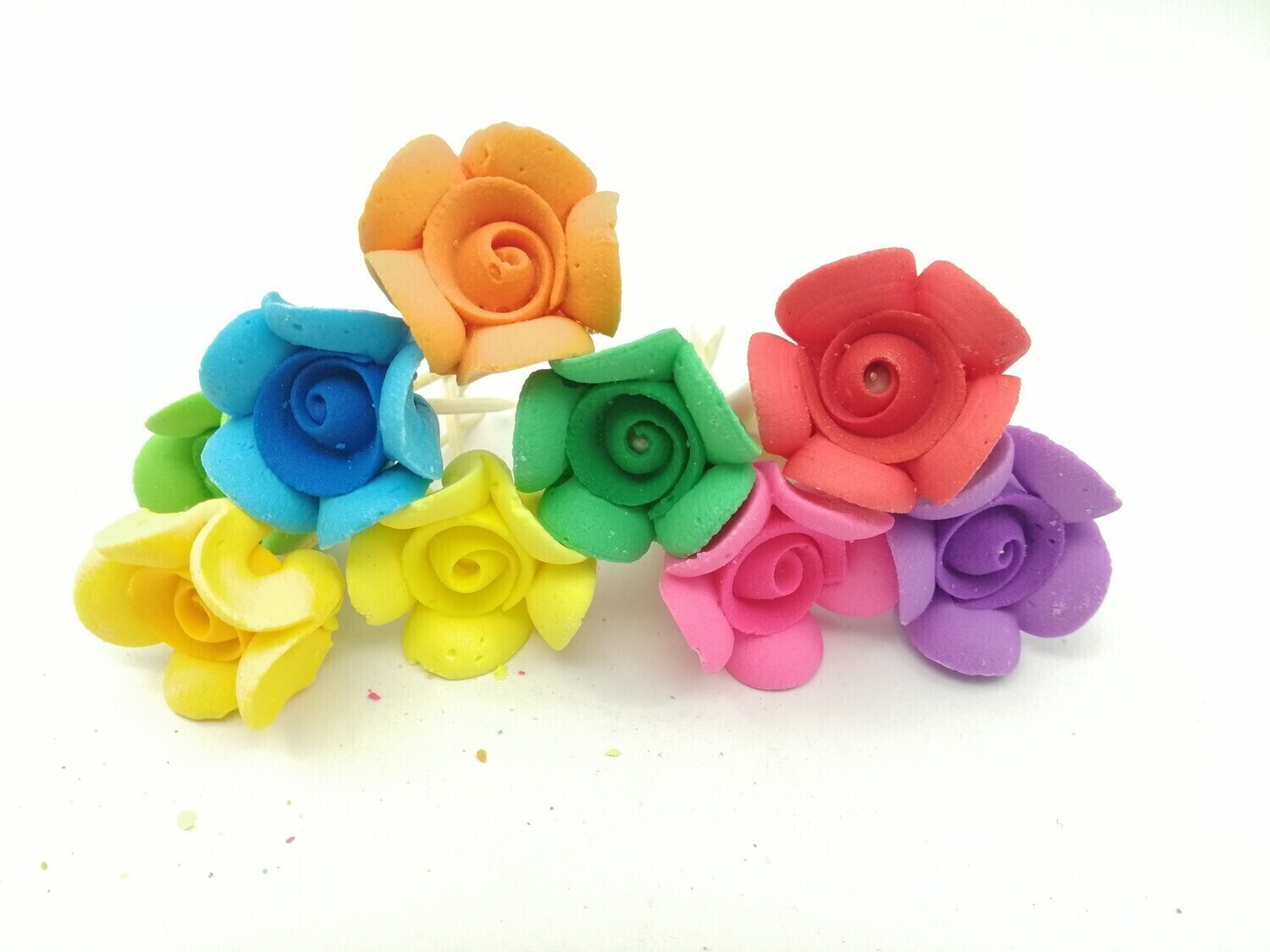 ROSE WITH TOOTHPICK TOPPER 10&#39;s