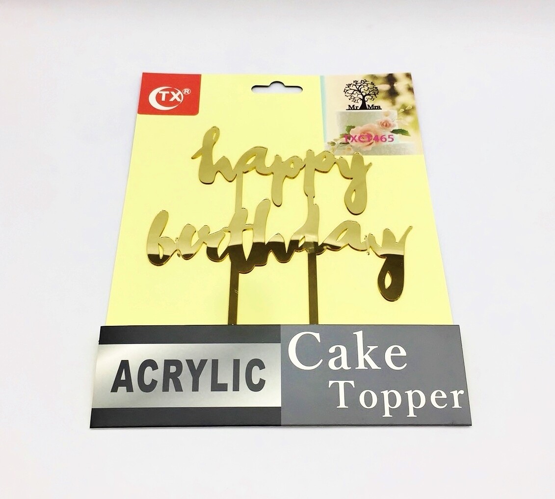 ACRYLIC HBD GOLD TOPPER HB2