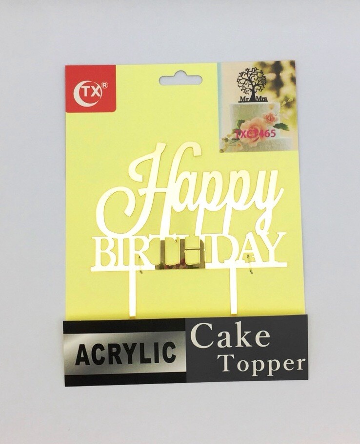 ACRYLIC HBD GOLD TOPPER HB5
