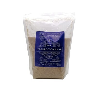 ORGANIC COCO SUGAR DARK CARAMEL 1kg