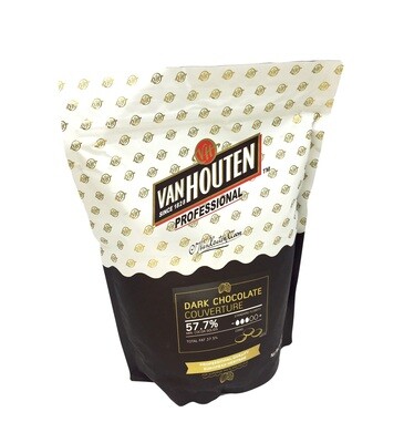 VAN HOUTEN 57.7% DARK CHOCOLATE COINS COUVERTURE