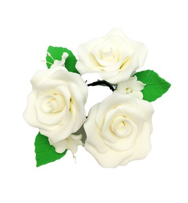 RING ROSE WHITE EDIBLE TOPPER