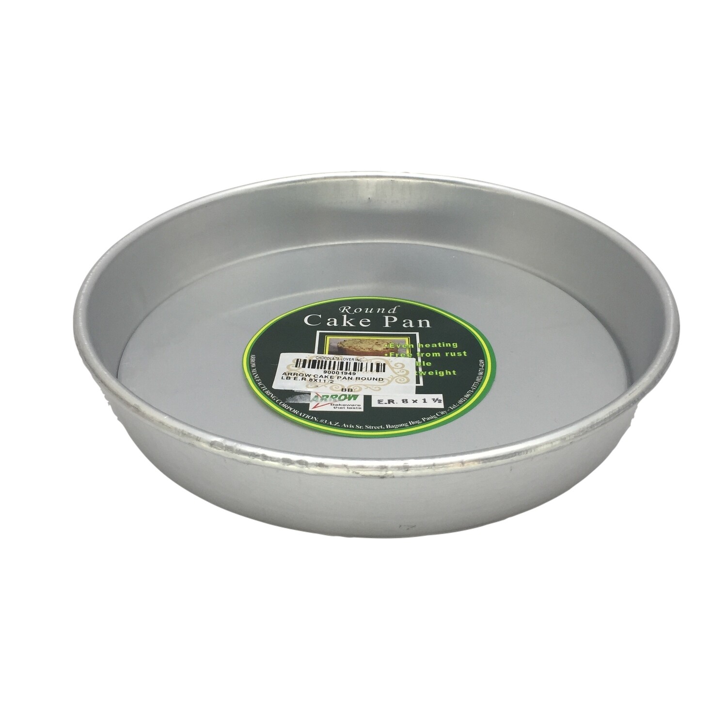ARROW CAKE PAN ROUND LOOSE BOTTOM E.R 8&quot; X 1½&quot;