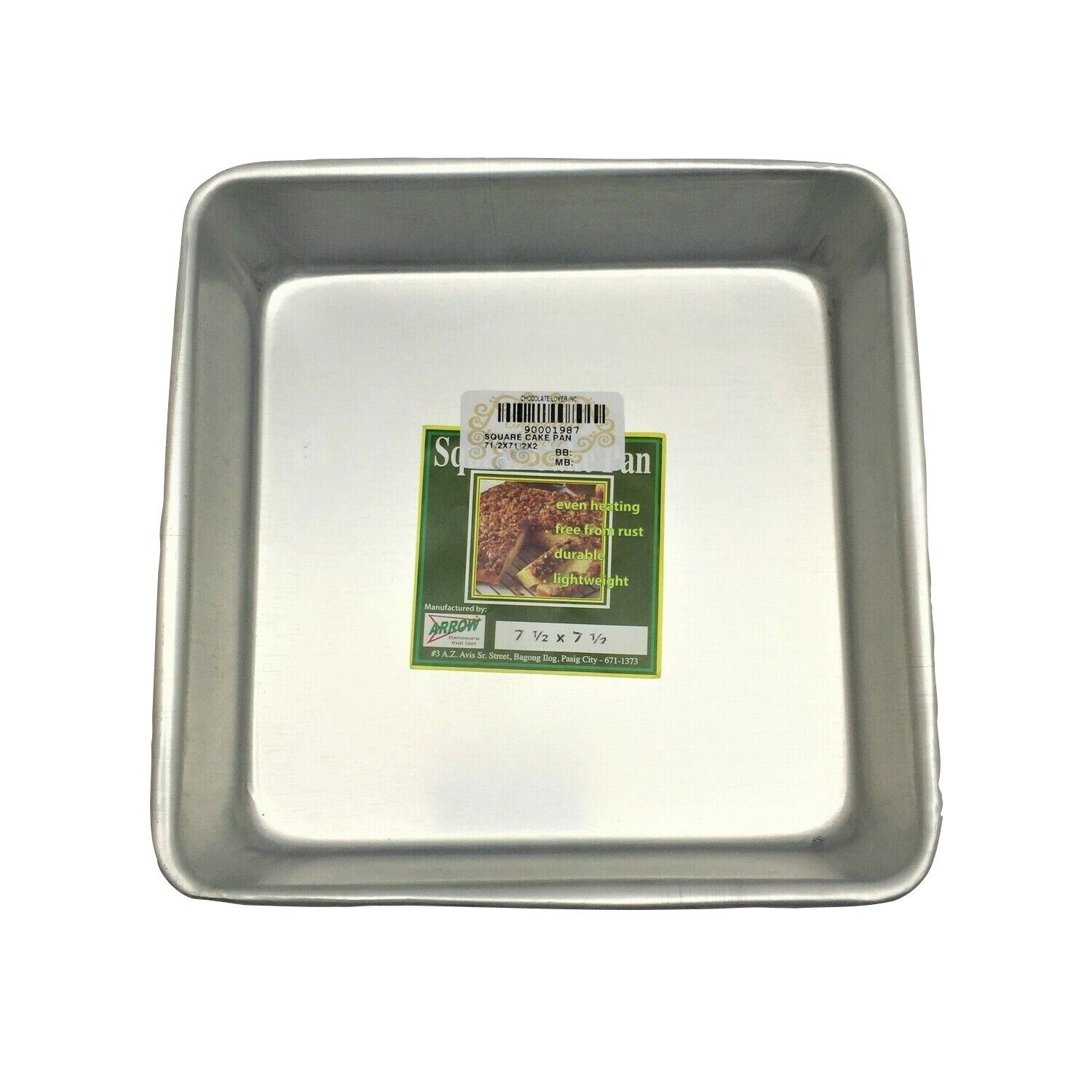 ARROW SQUARE CAKE PAN LB 7½&quot; X 7½&quot; X 2&quot;