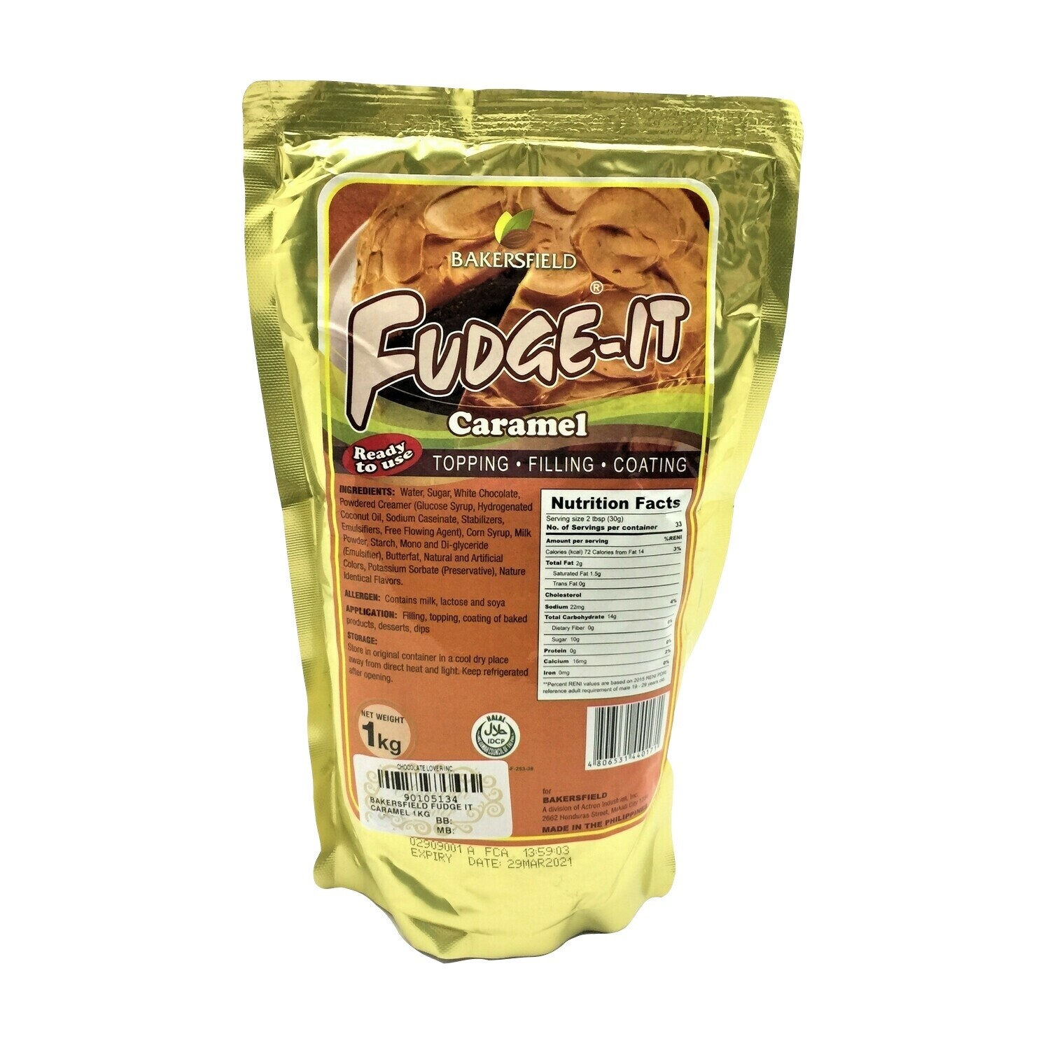 BAKERSFIELD FUDGE IT CARAMEL 1kg