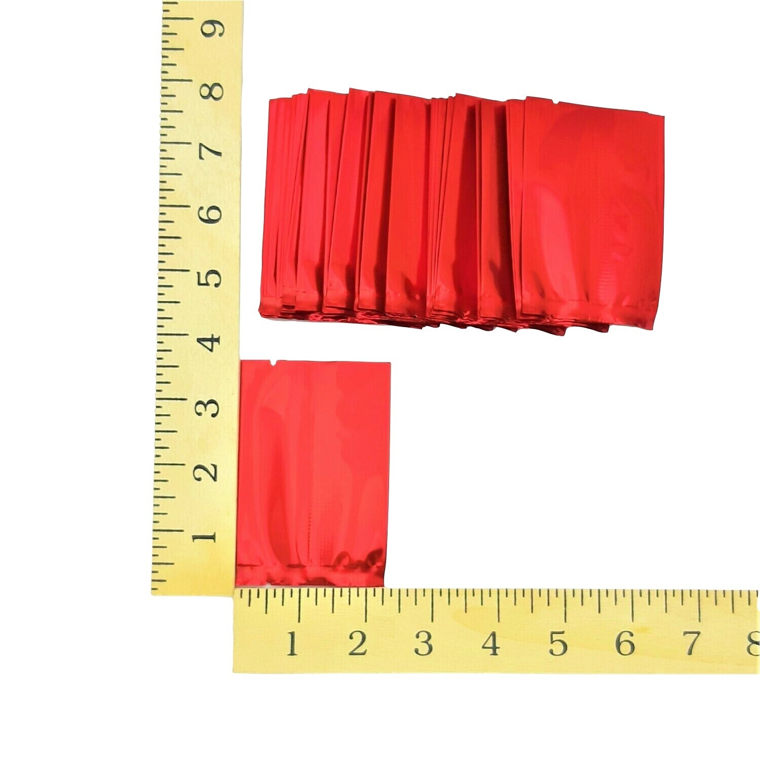 2⅜&quot; RED FOIL POUCH APPROX. 100&#39;s