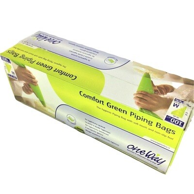 ONE WAY COMFORT GREEN PIPING BAG 46cm X 26cm MEDIUM