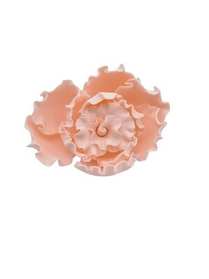 RAFFLED ROSE LARGE PEACH