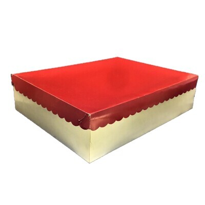 15&quot; X 19&quot; X 4½&quot; SCALLOPED RED WHITE BOTTOM 10&#39;s