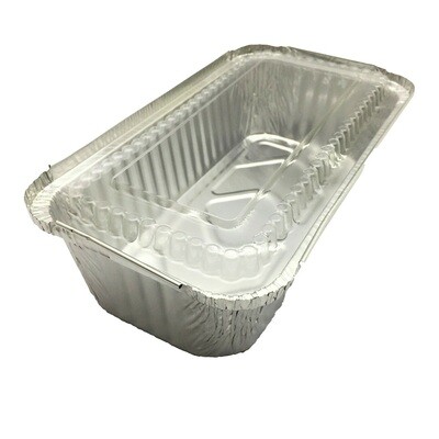 SL0486 ALUM. LOAF PAN 960/55 W/ LIDS 10&#39;s