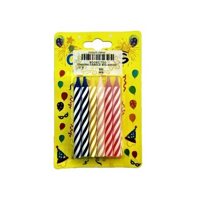 CHEERS CANDLE BIG ASSORTED 12&#39;s