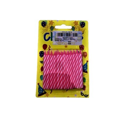 CHEERS CANDLE SMALL PINK 24&#39;s