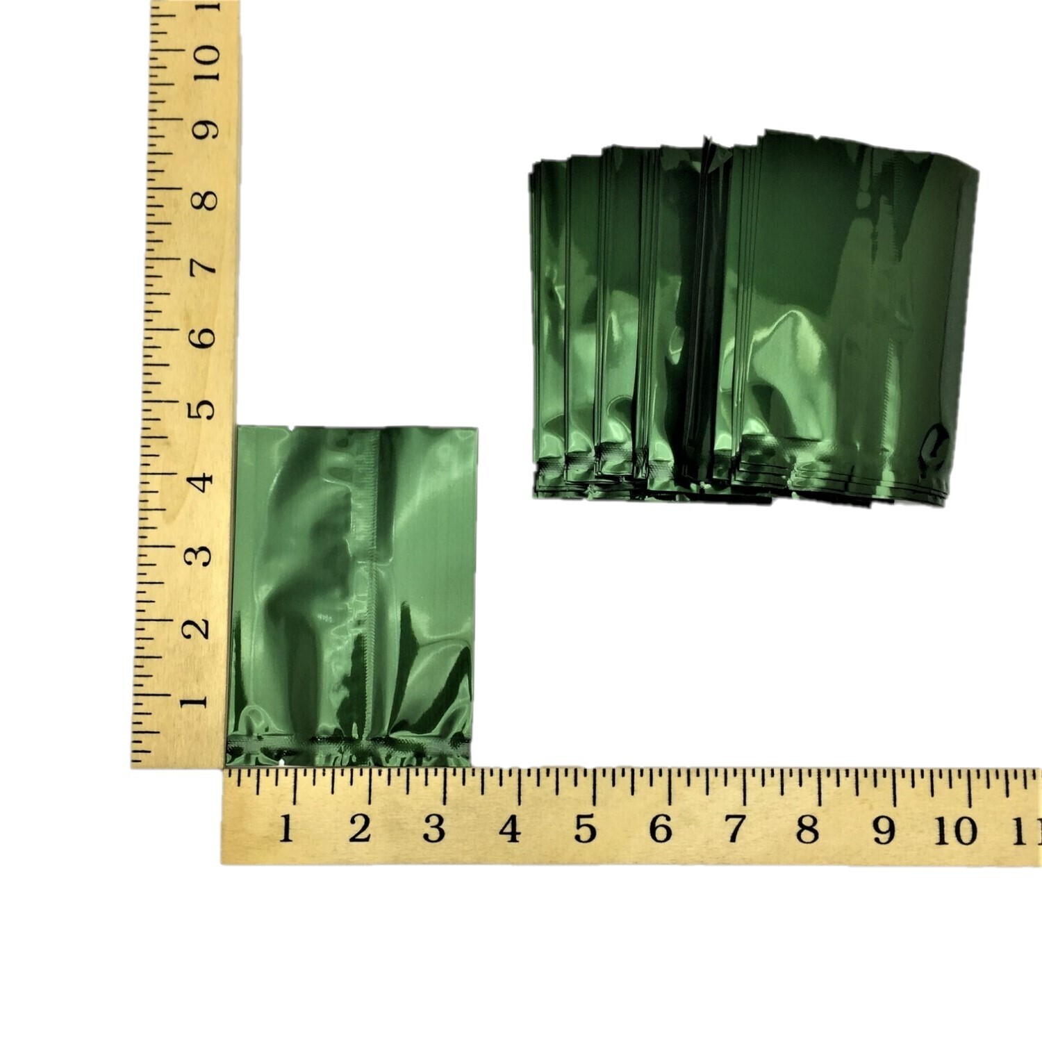 3½&quot; GREEN FOIL POUCH APPROX. 100&#39;s