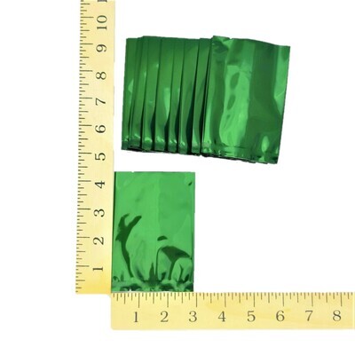 3&quot; GREEN FOIL POUCH APPROX. 100&#39;s
