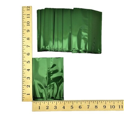 4&quot; X 5&quot; GREEN FOIL POUCH APPROX. 100&#39;s