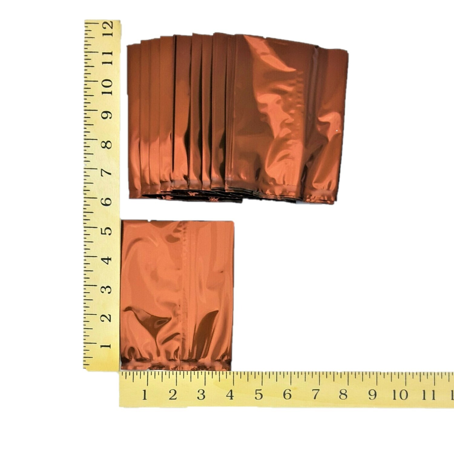 4&quot; X 5&quot; BROWN FOIL POUCH APPROX. 100&#39;s