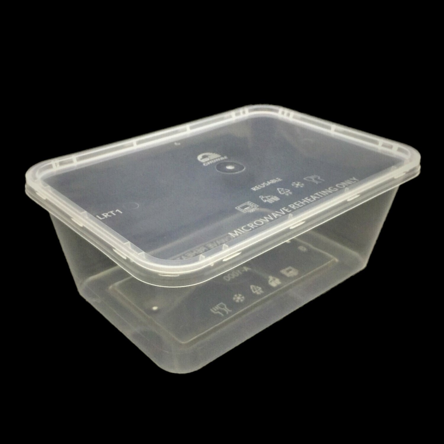 U1000 MICROWAVABLE CLEAR BODY &amp; LID 1000ML 50&#39;s