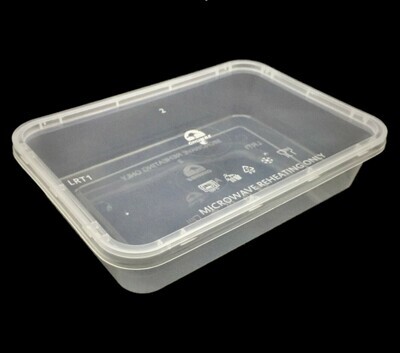 R500 MICROWAVABLE CLEAR BODY &amp; LID 500ML 50&#39;s
