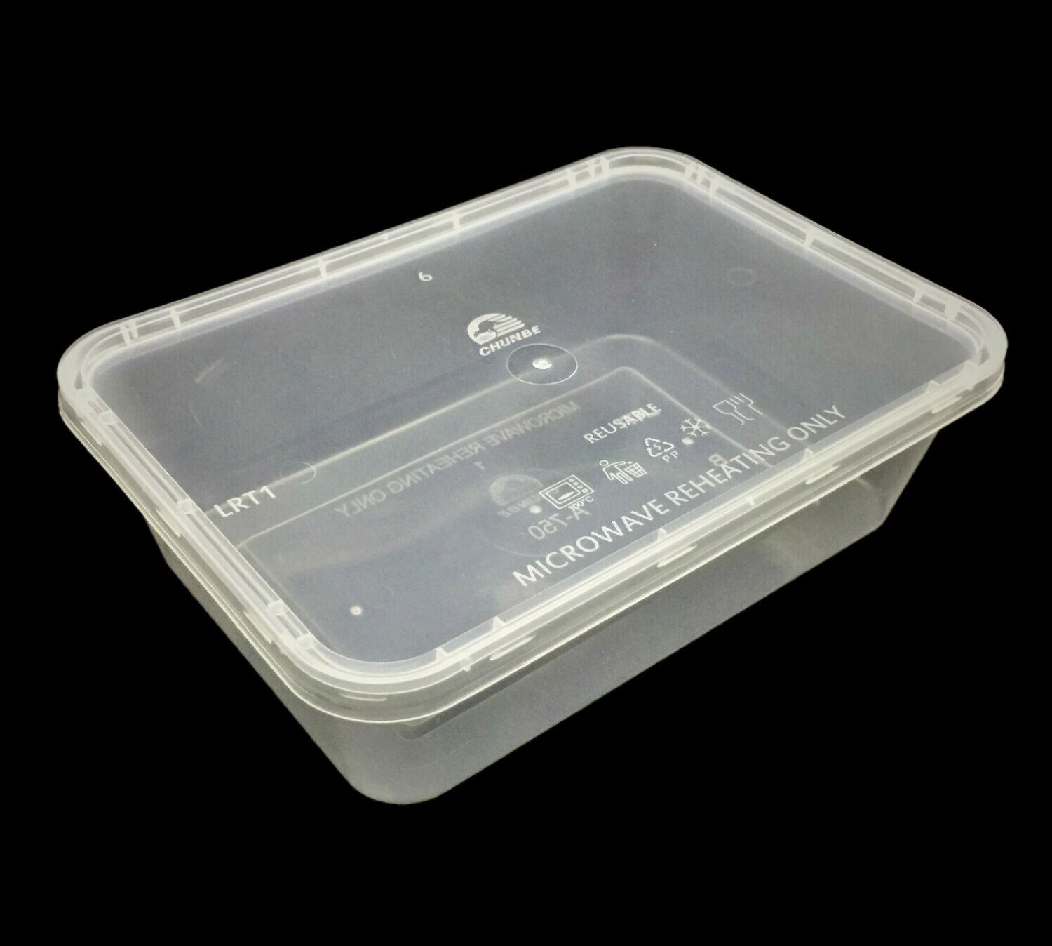 R750 MICROWAVABLE CLEAR BODY &amp; LID 750ML 10&#39;s