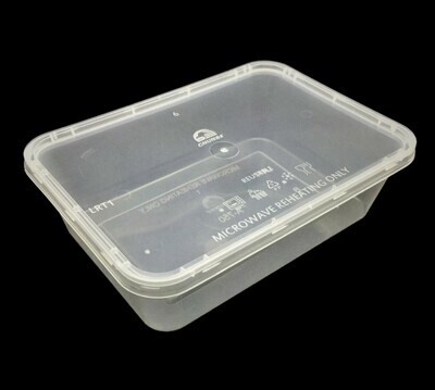 R750 MICROWAVABLE CLEAR BODY &amp; LID 750ML 50&#39;s