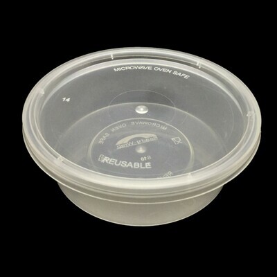 S10 MICROWAVABLE CLEAR BODY &amp; LID 250ML 50&#39;s