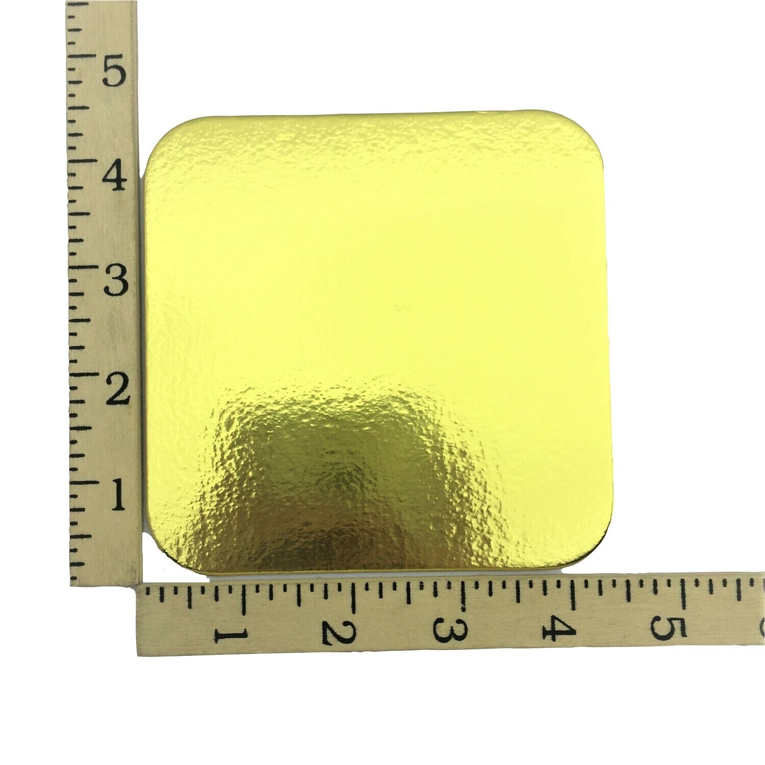 PREMIUM GOLD 4½&quot; X 4½&quot; CAKE BOARD