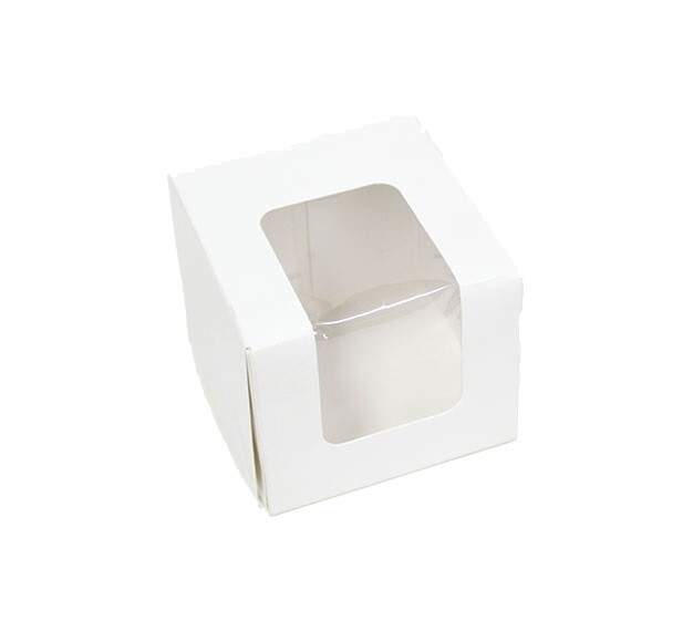 SOLO CUPCAKE BOX PURE WHITE 20&#39;s