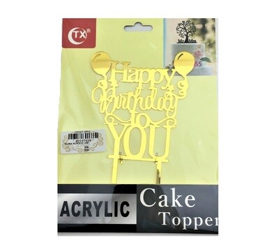 ACRYLIC HBD GOLD TOPPER HB1