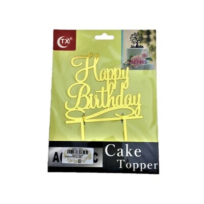 ACRYLIC HBD GOLD TOPPER HB3