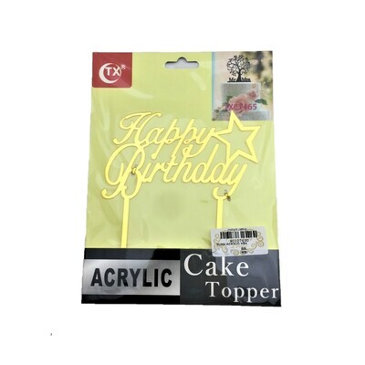 ACRYLIC HBD GOLD TOPPER HB4