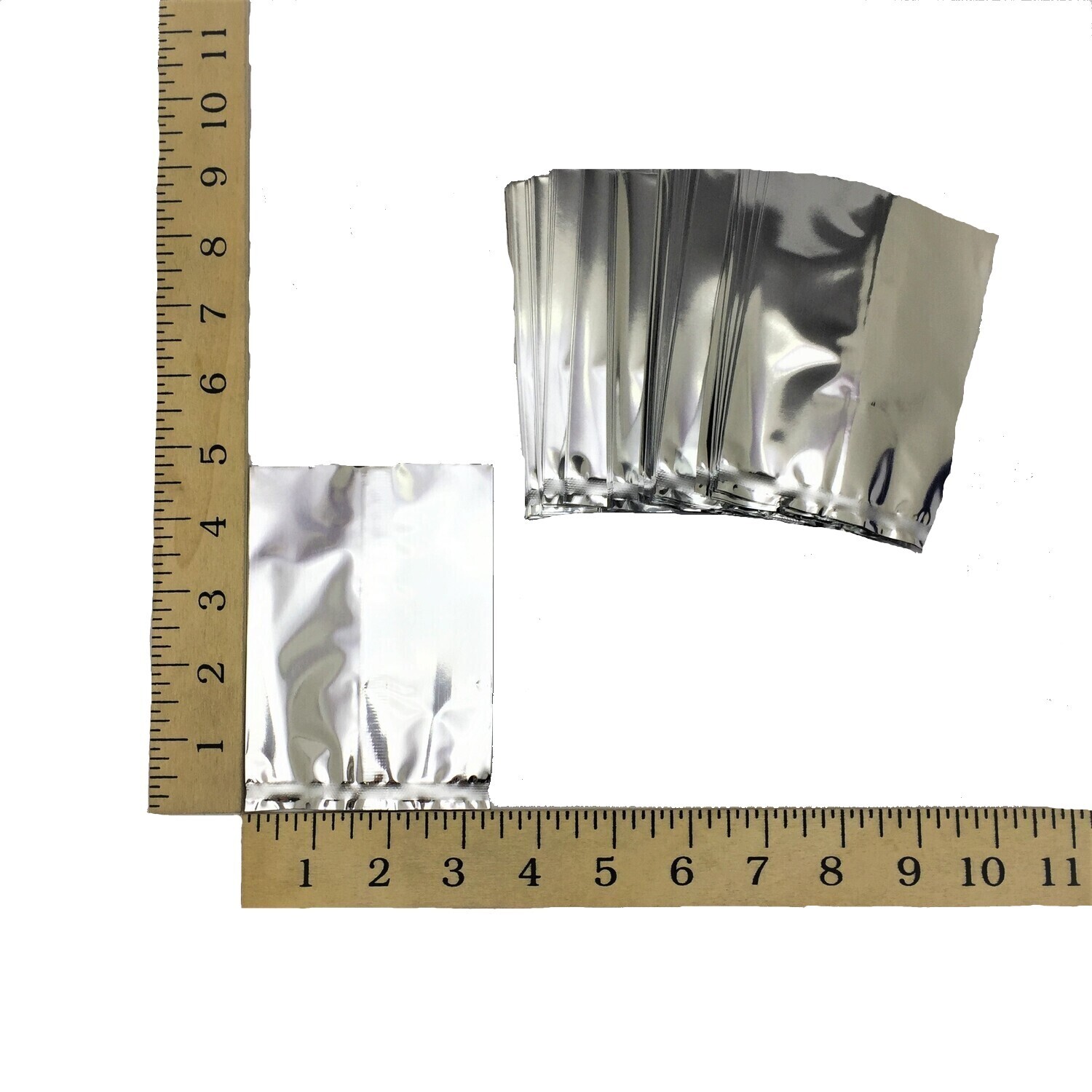 3½&quot; SILVER FOIL POUCH APPROX. 100&#39;s