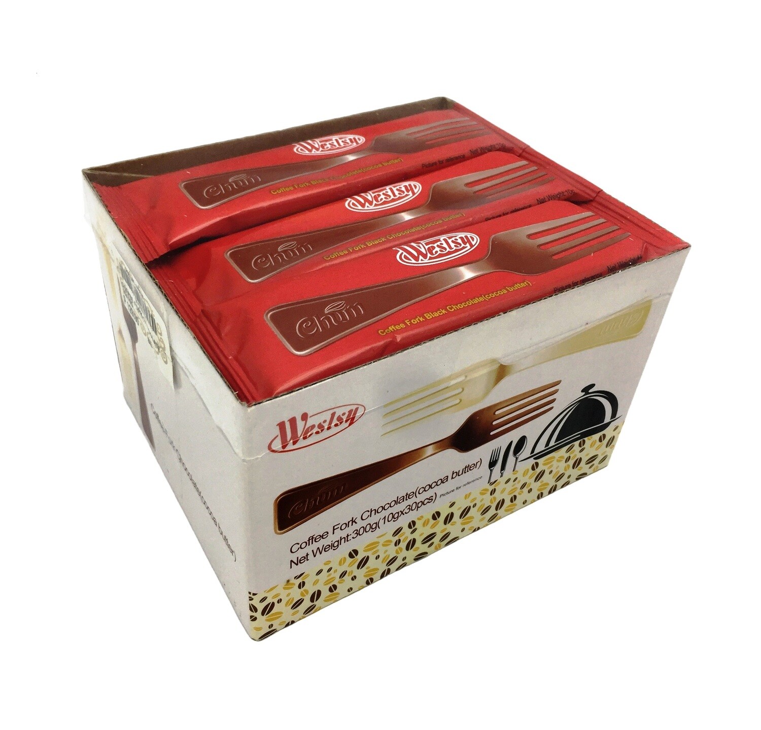 WESLEY COFFEE FORK CHOCOLATE 30x10g